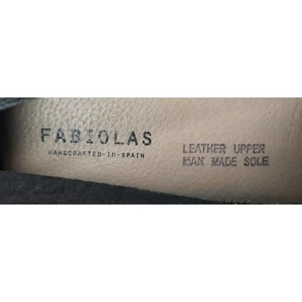 Fabiolas Black Pebbled Espadrille Slip-Ons Women's‎ Size 41 Made in Spain